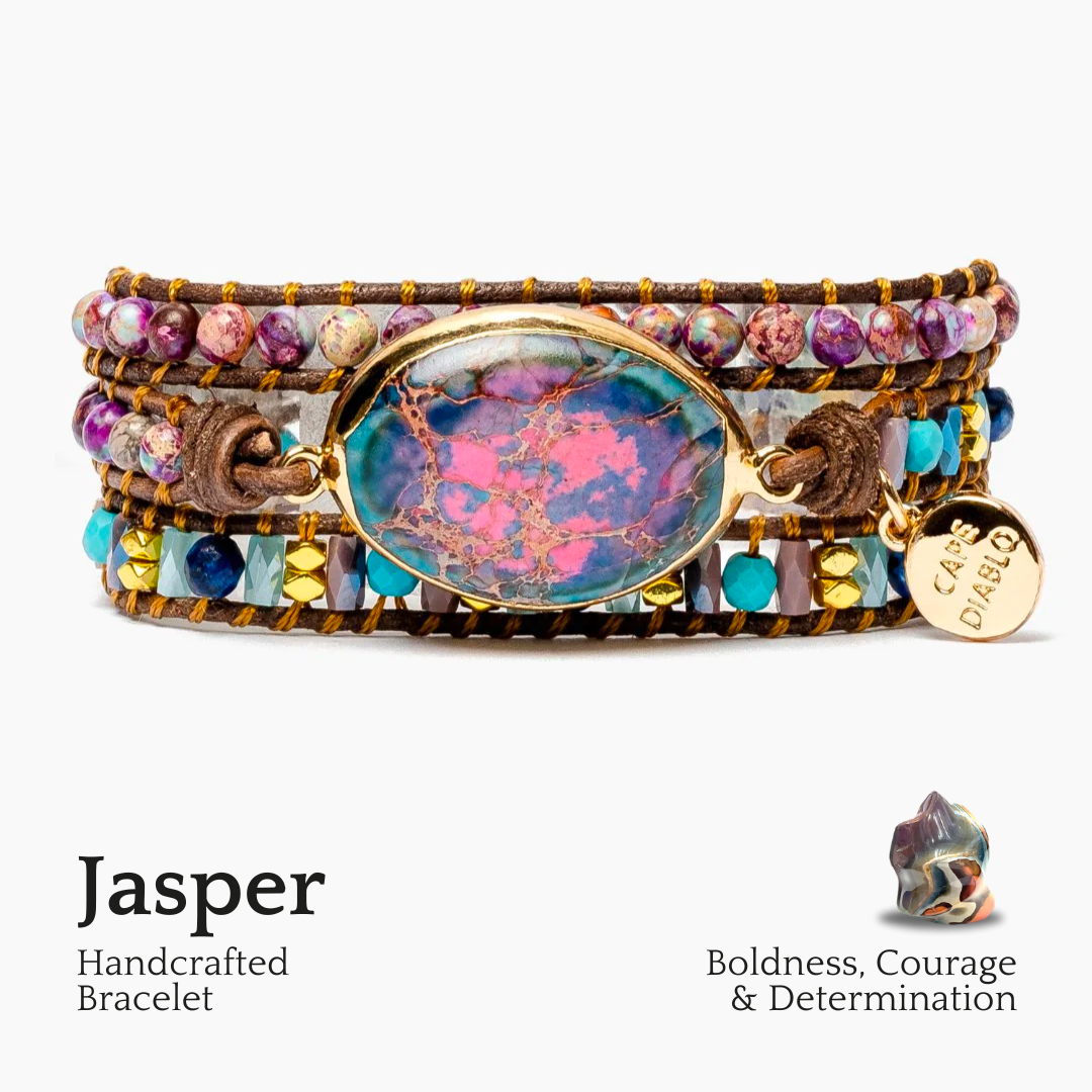 Pulsera Envoltura de Jaspe Emperador Intenso