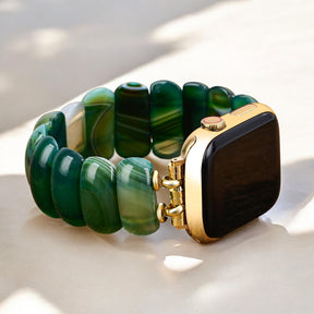 Correa elástica de ágata Emerald Grove para Apple Watch
