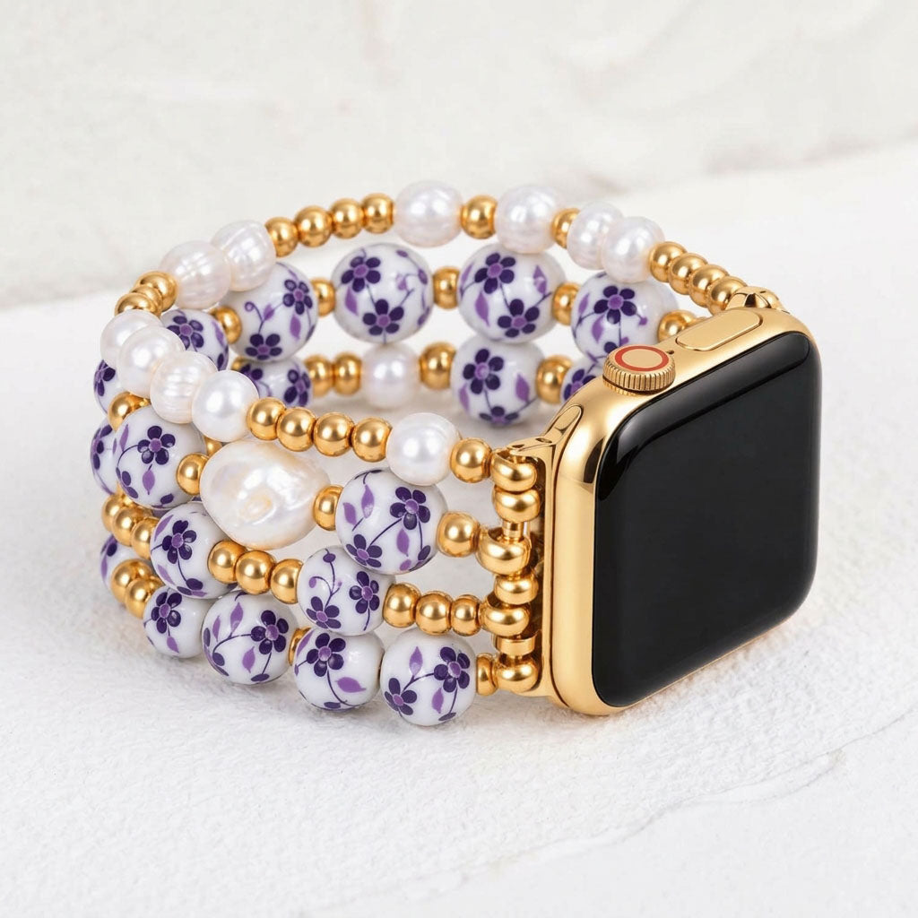 Correa para Apple Watch Violet Bloom de Porcelain Garden