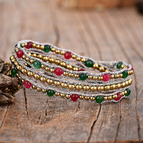 Pulsera envolvente con resplandor navideño alegre