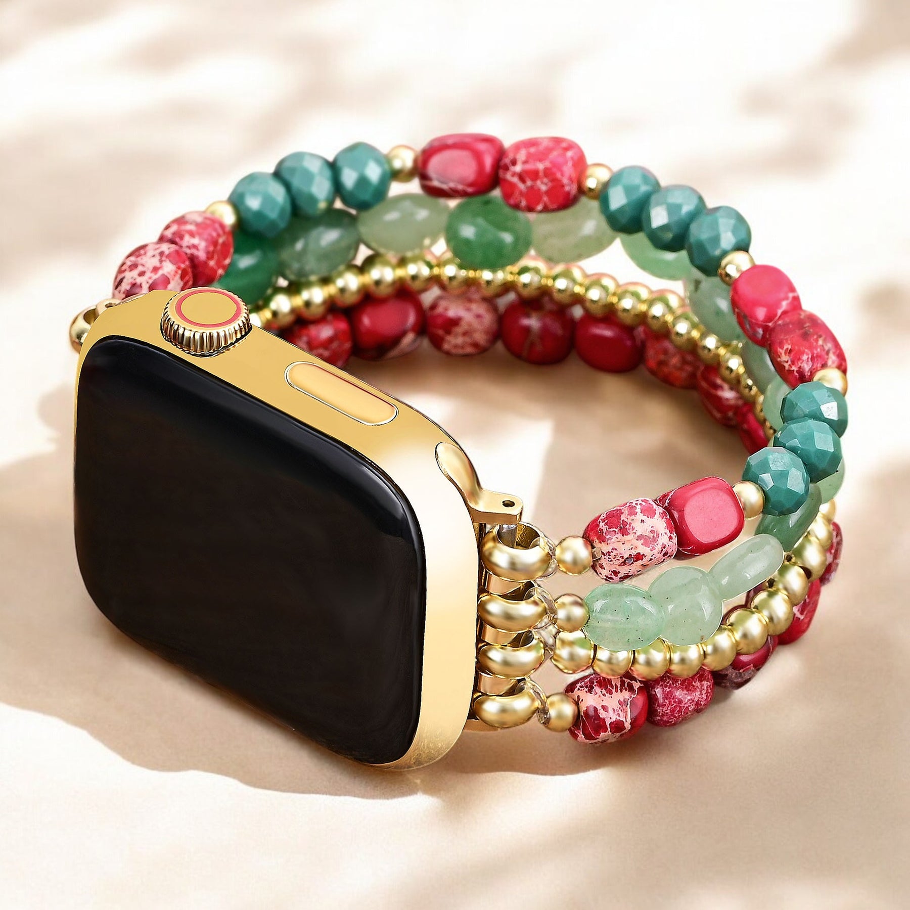 Correa Evergreen Gold Elegance Christmas Apple Watch