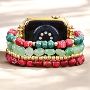 Correa Evergreen Gold Elegance Christmas Apple Watch