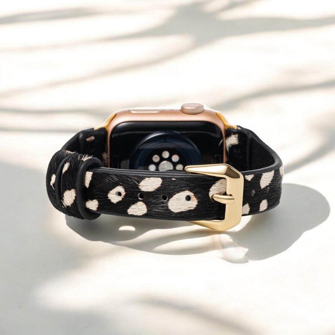 Correa de cuero Safari monocromo para Apple Watch