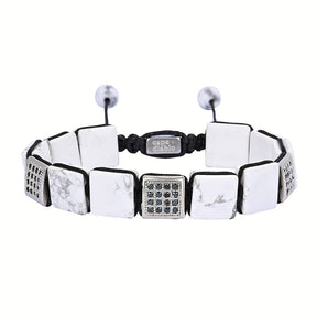 Pulsera blanca de turquesa para hombre