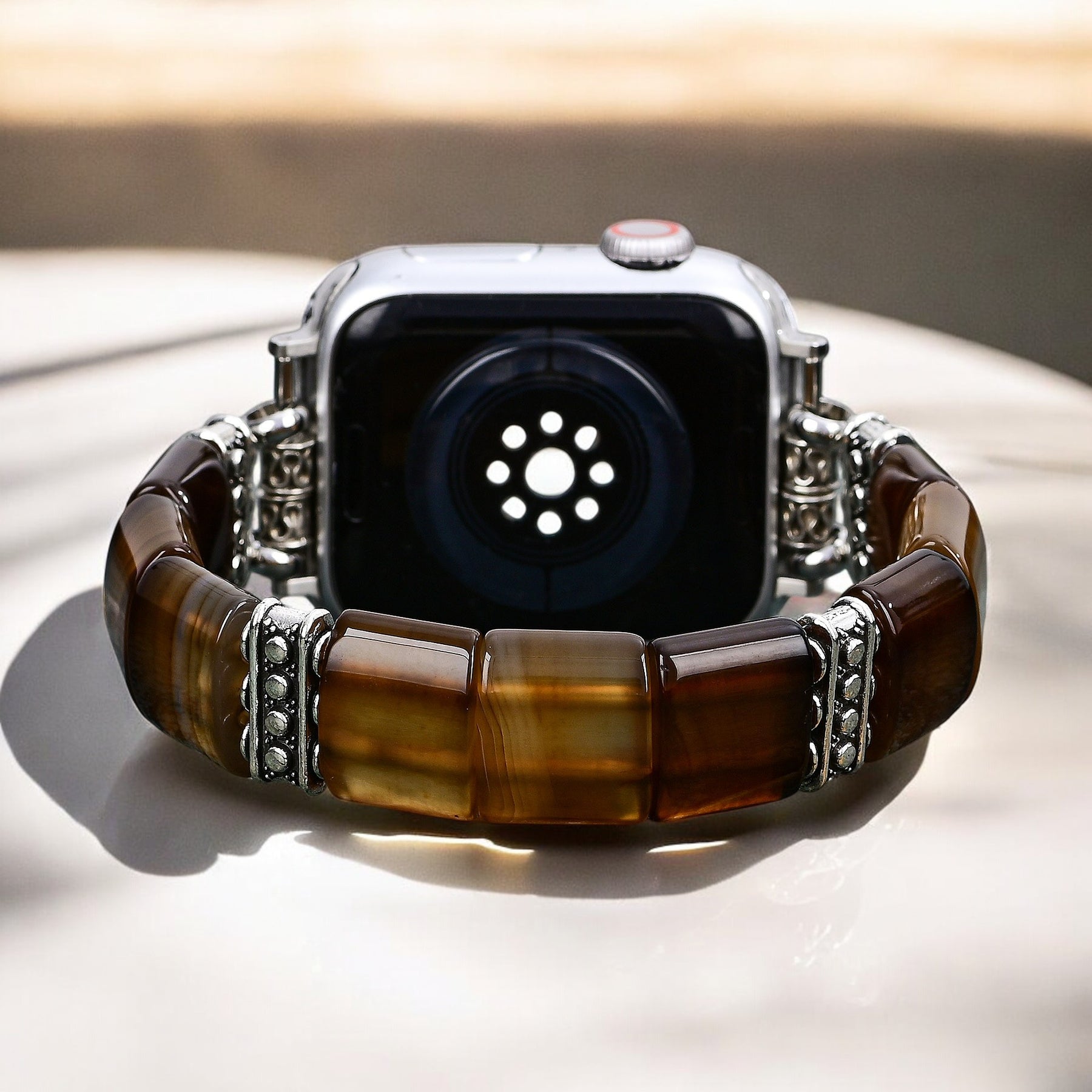 Correa elástica de ágata de duna etérea para Apple Watch