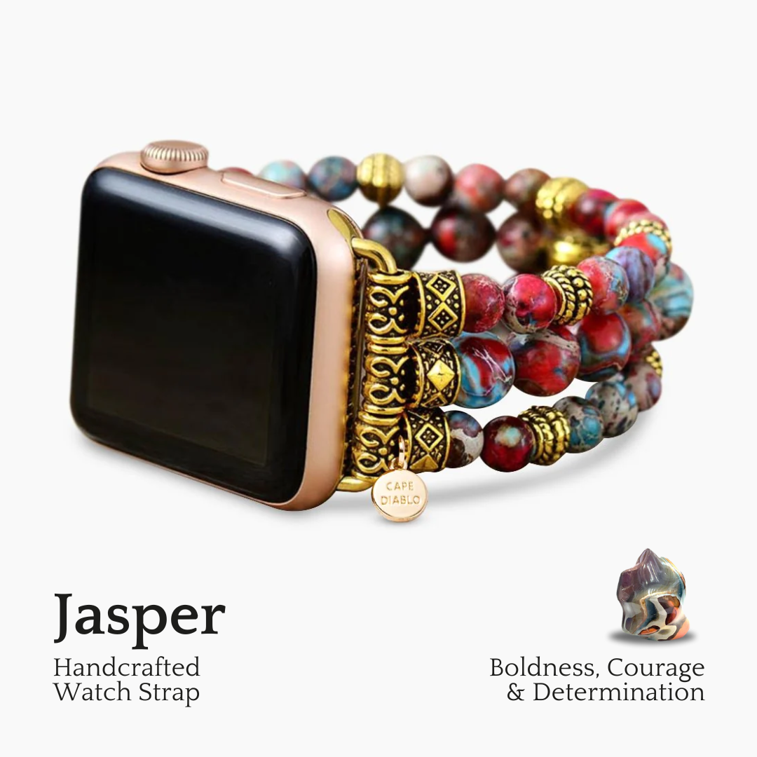 Correa elástica para Apple Watch de jaspe carmesí