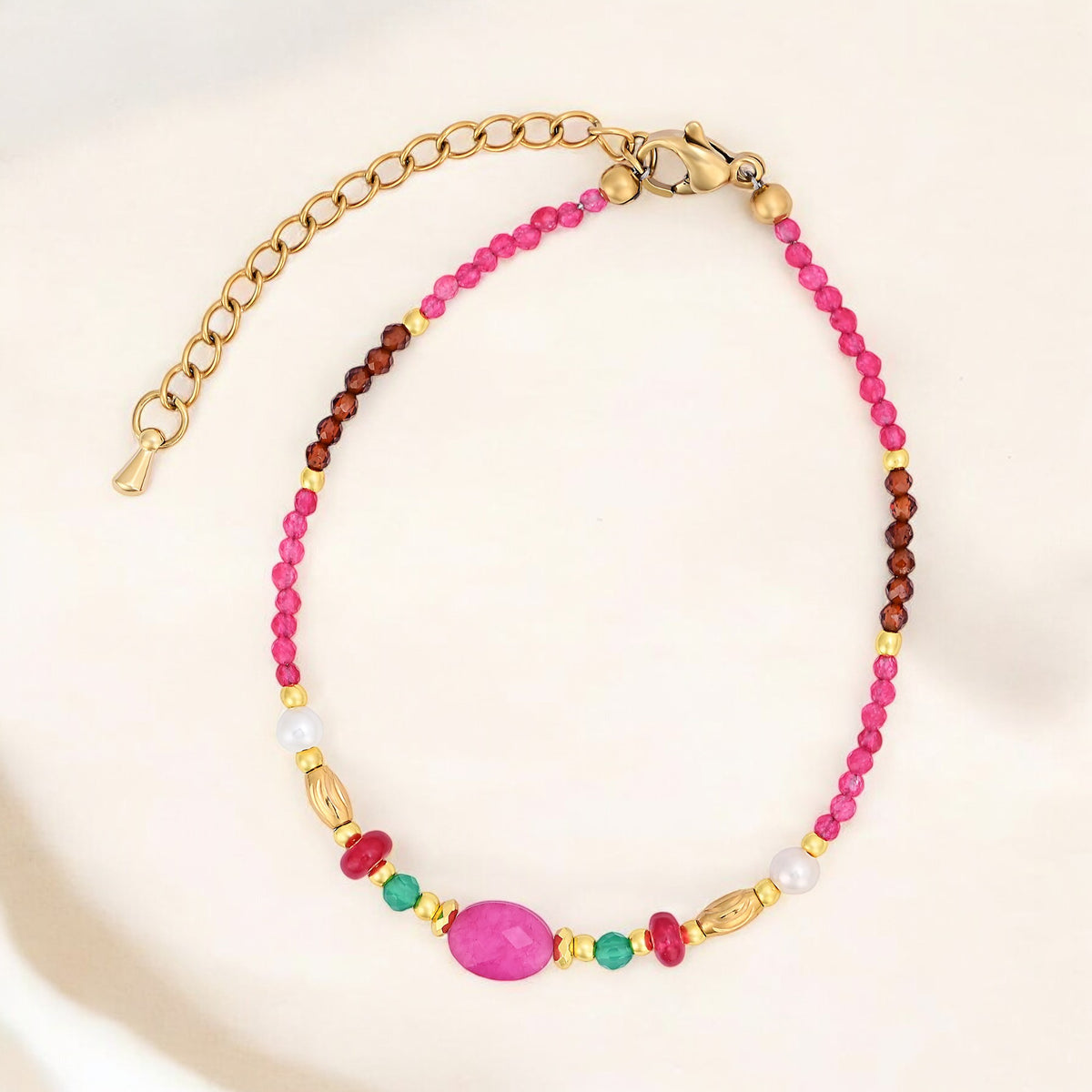 Pulsera de Armonía de Jade Rubí