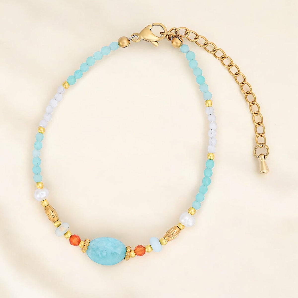 Pulsera de Loto Ágata Medianoche