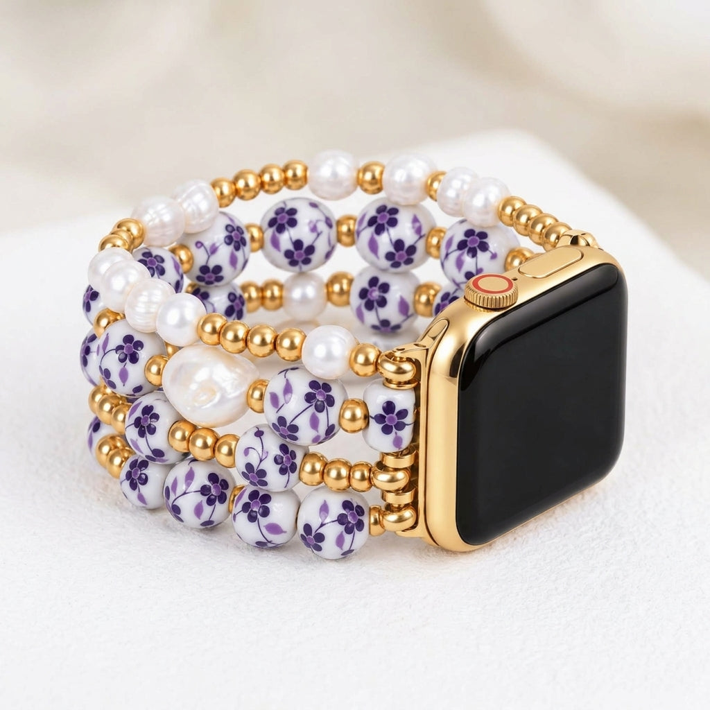 Correa para Apple Watch Violet Bloom de Porcelain Garden