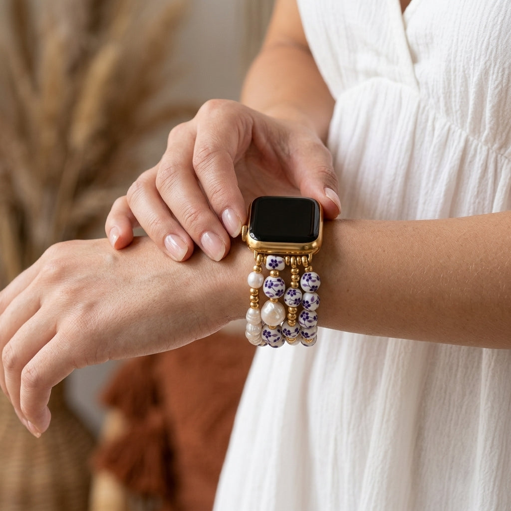 Correa para Apple Watch Violet Bloom de Porcelain Garden