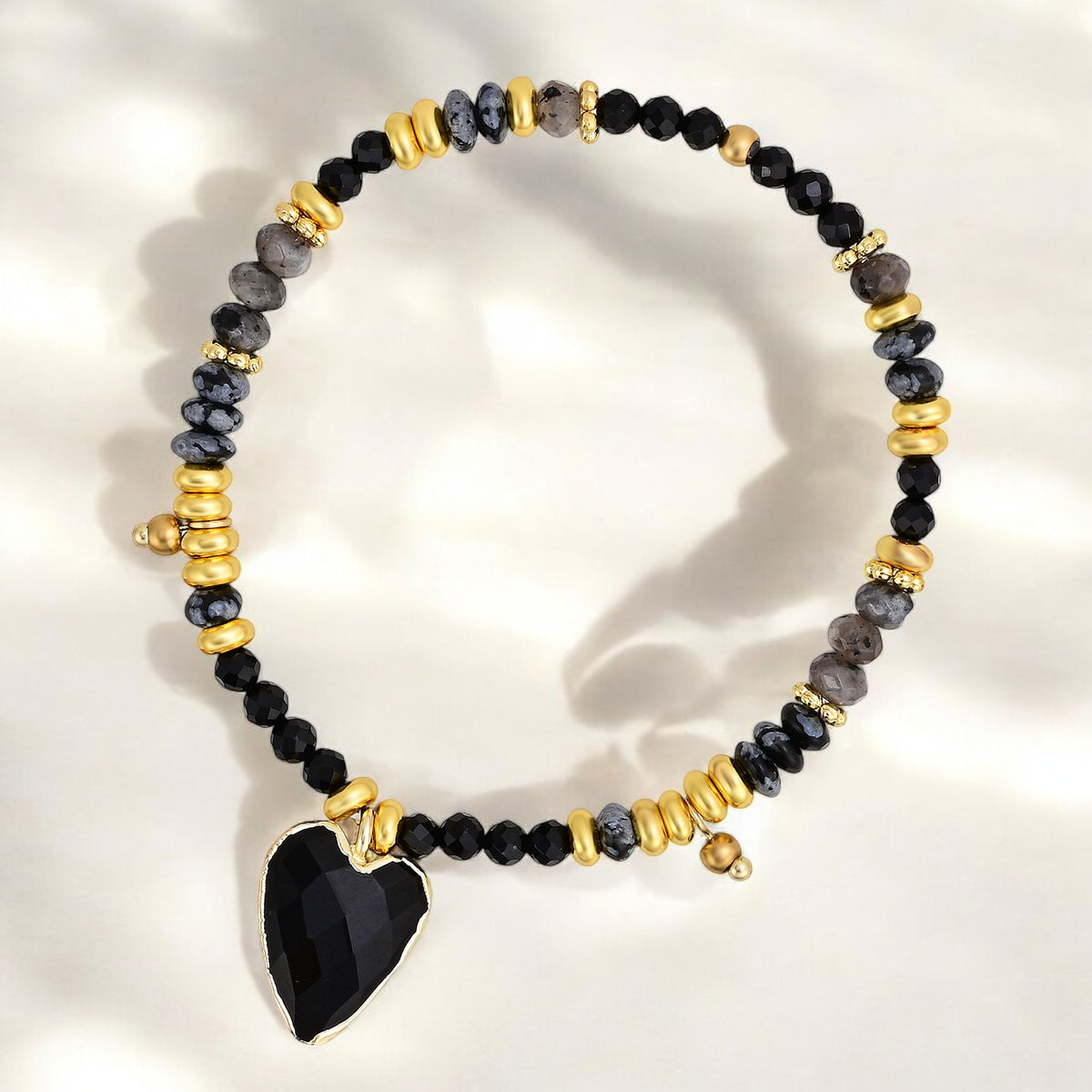 Pulsera de Loto Ágata Medianoche