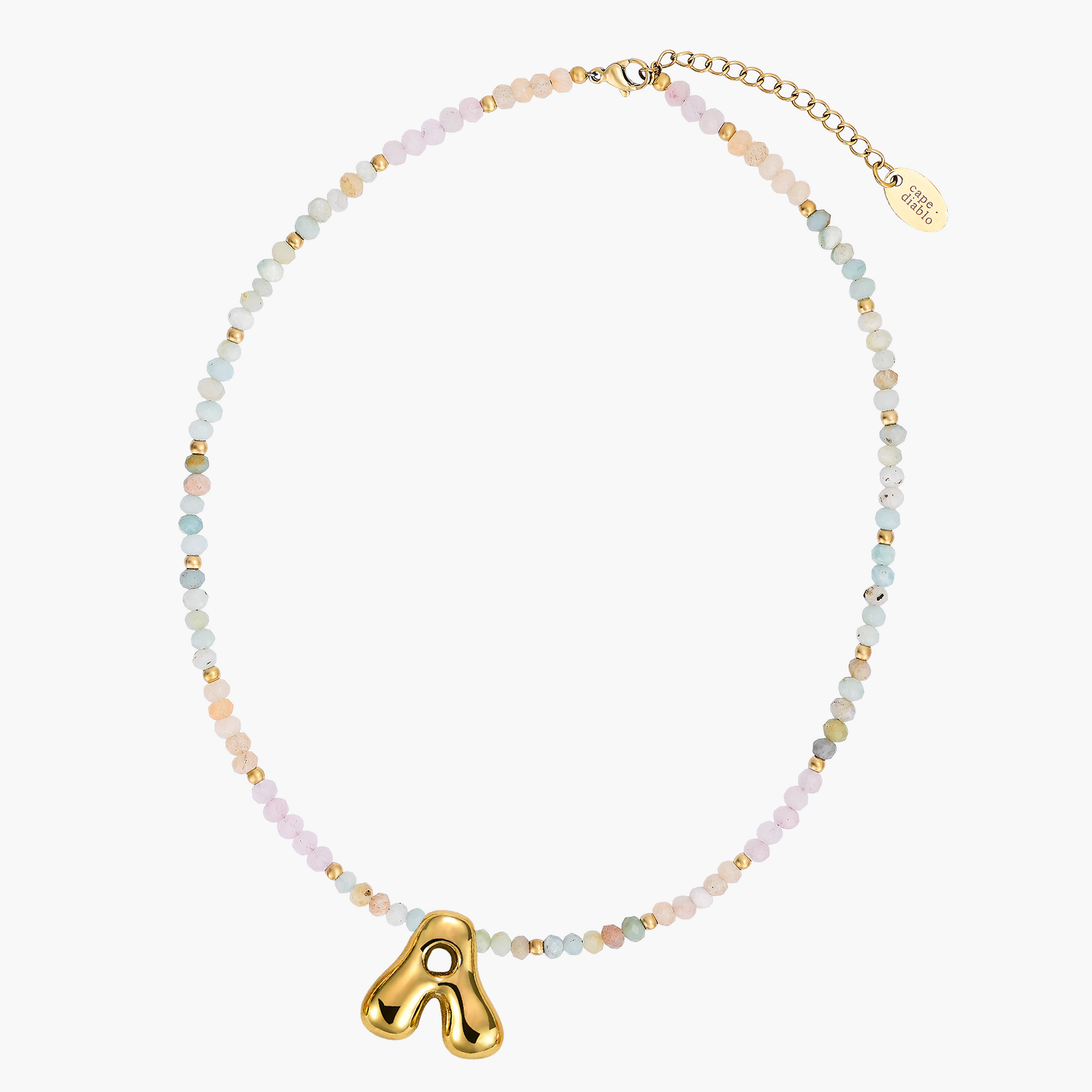 Collar Inicial Bubble Pastel