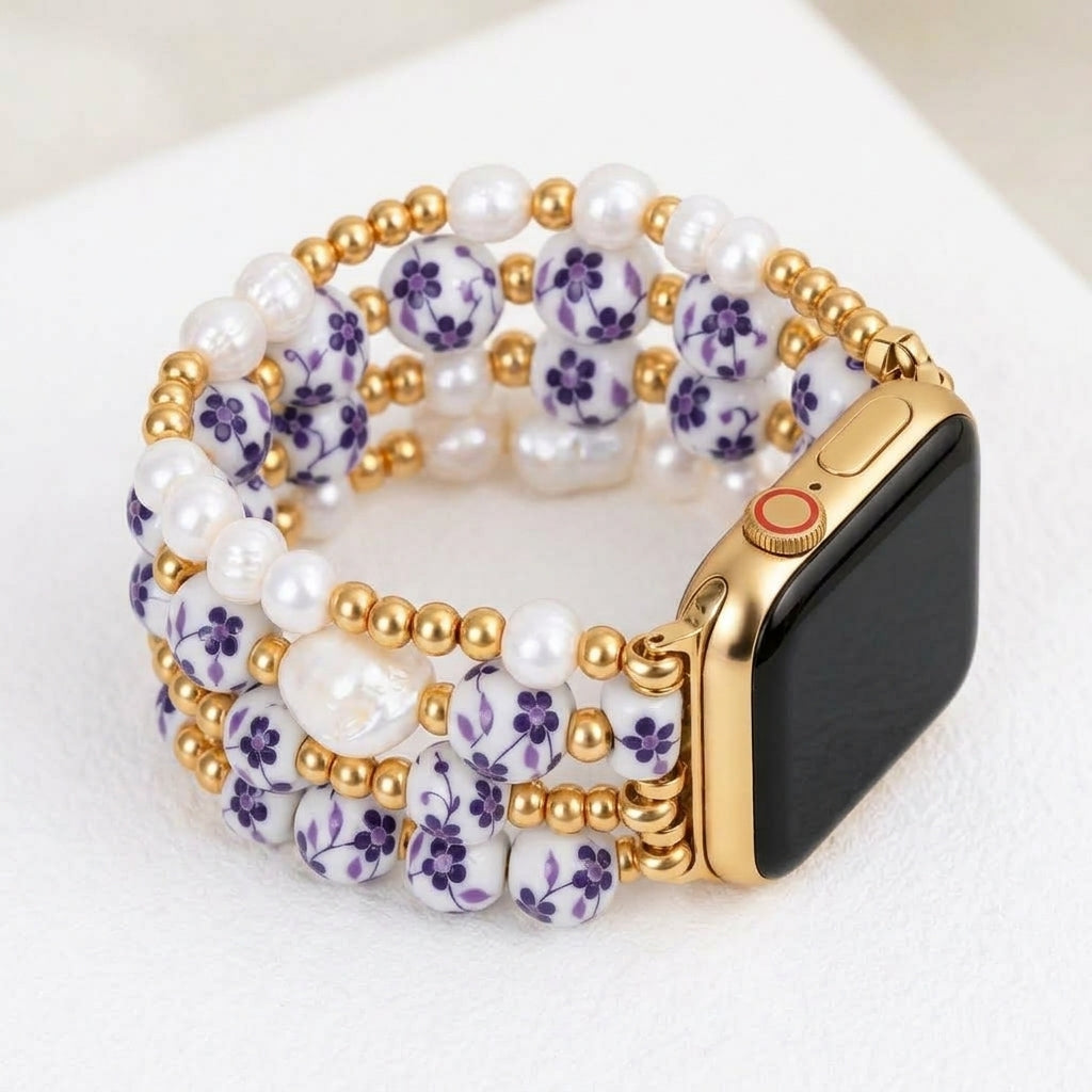 Correa para Apple Watch Violet Bloom de Porcelain Garden
