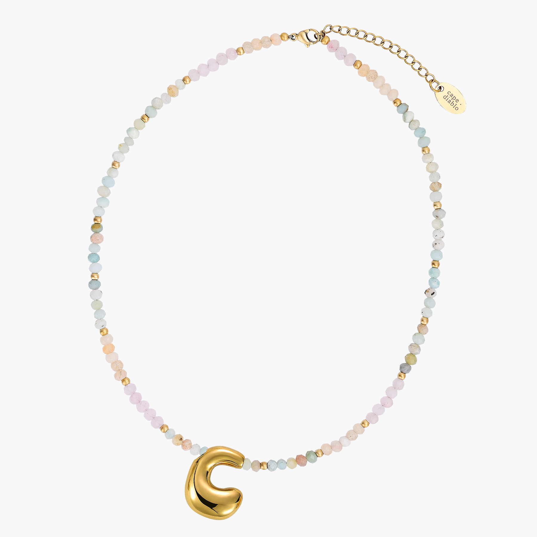 Collar Inicial Bubble Pastel
