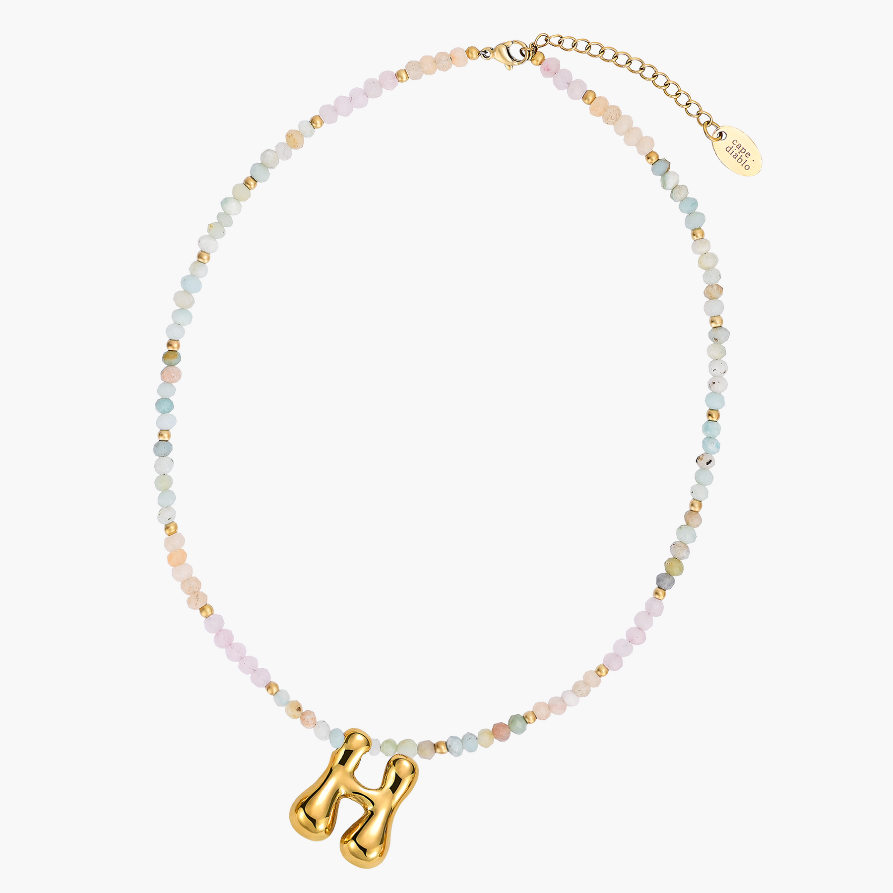 Collar Inicial Bubble Pastel