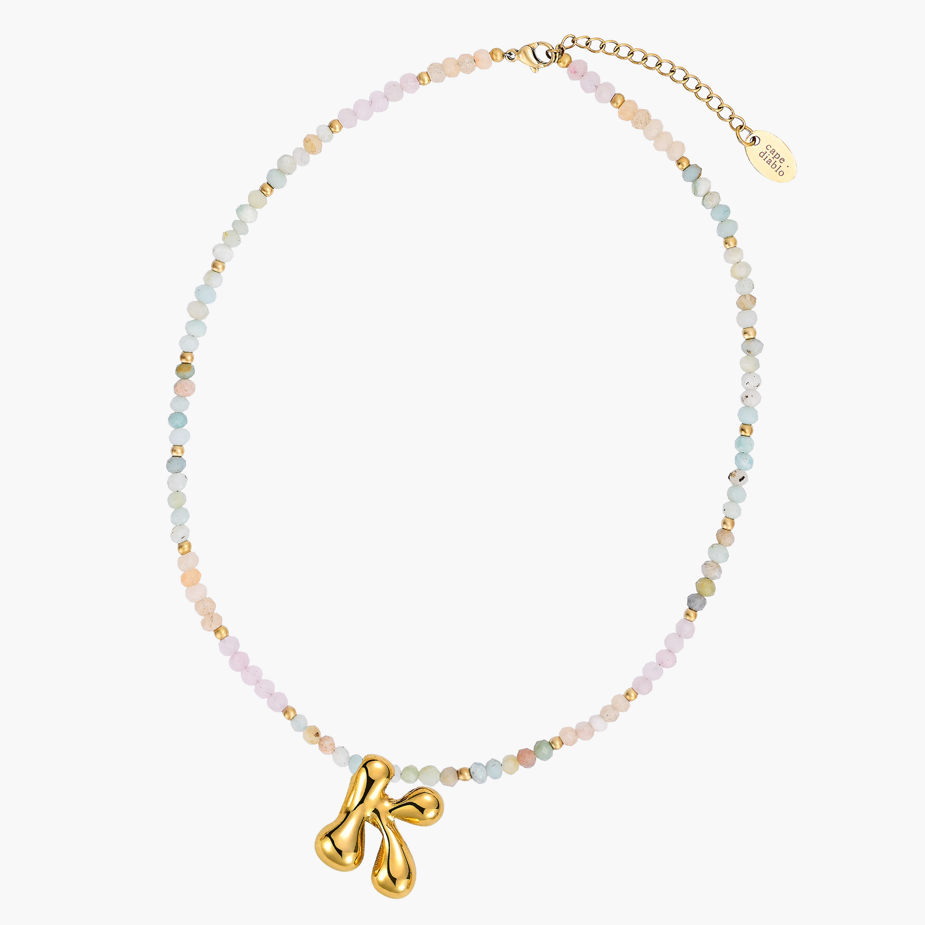 Collar Inicial Bubble Pastel