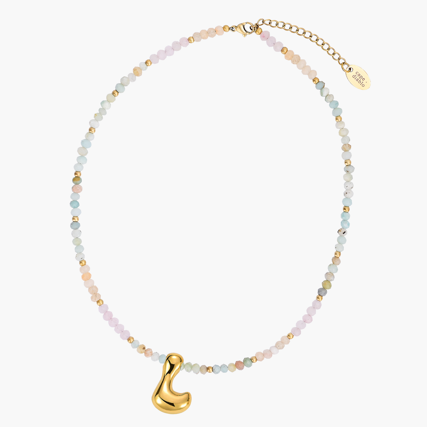 Collar Inicial Bubble Pastel