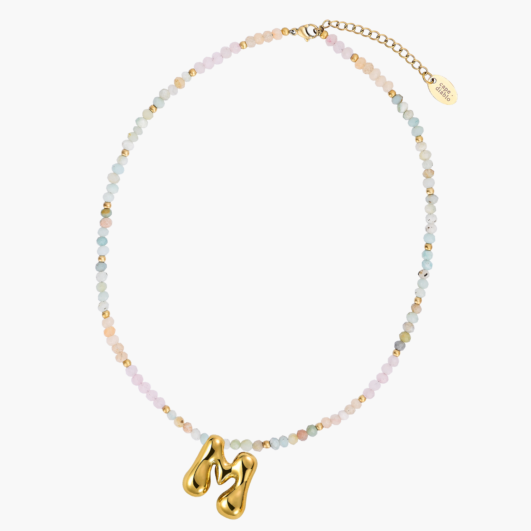 Collar Inicial Bubble Pastel