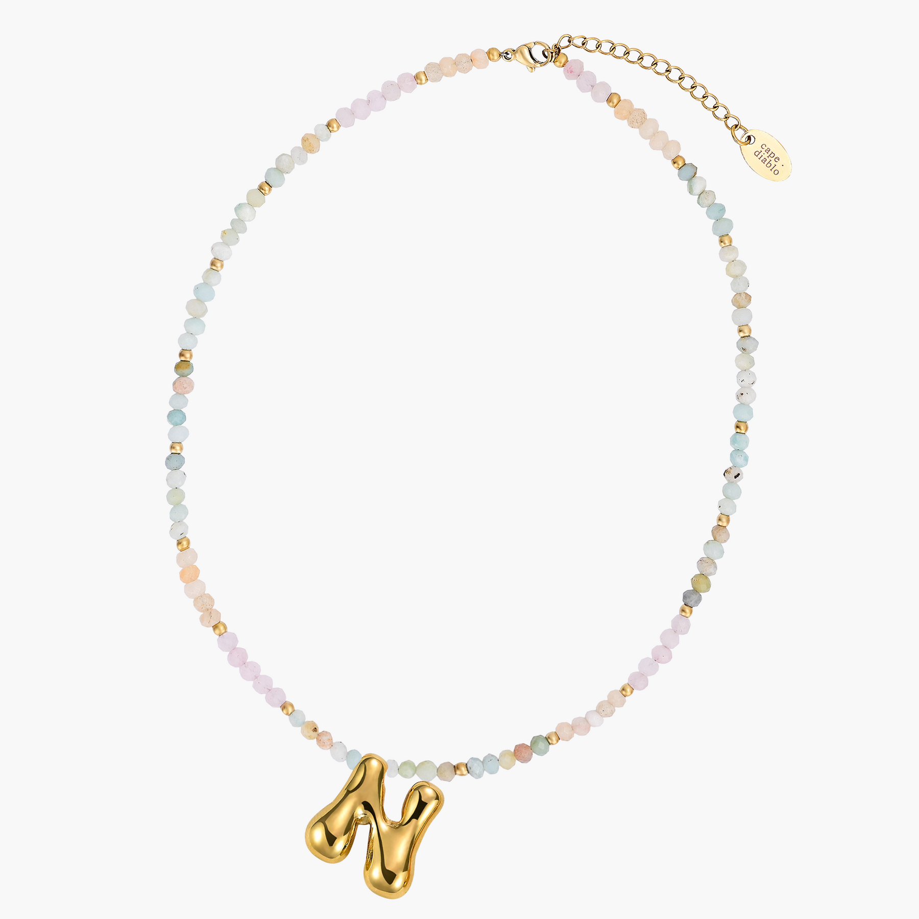 Collar Inicial Bubble Pastel