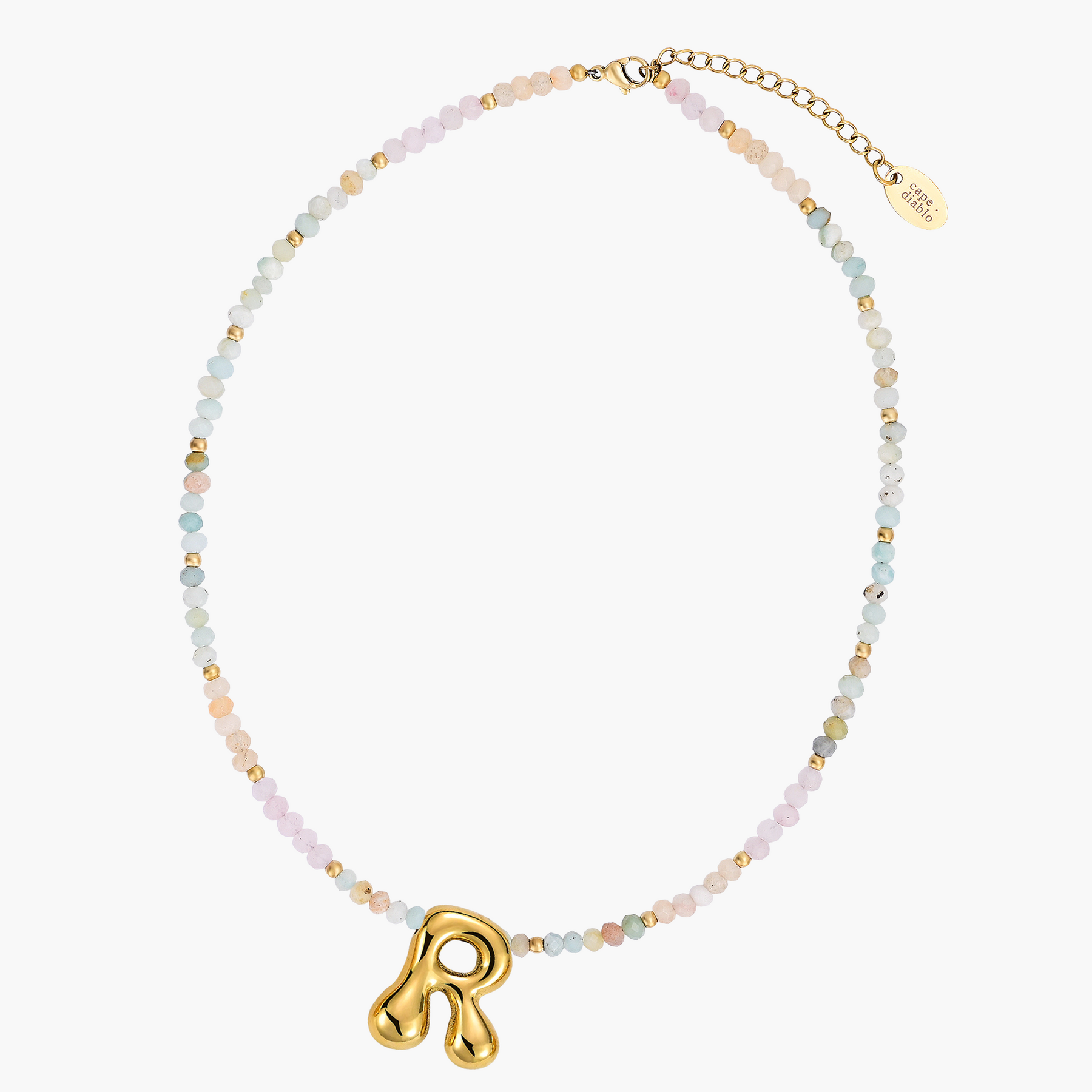 Collar Inicial Bubble Pastel