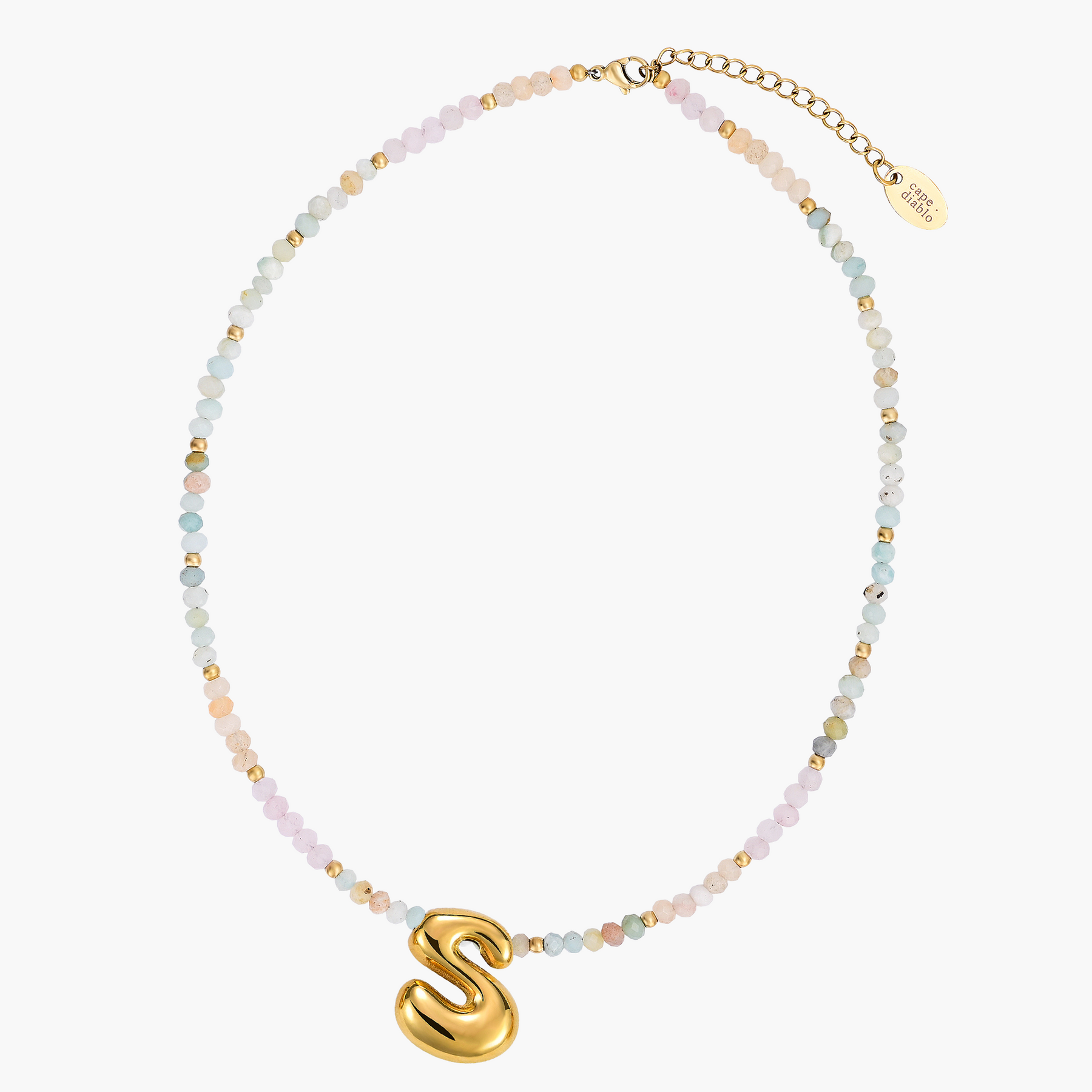 Collar Inicial Bubble Pastel