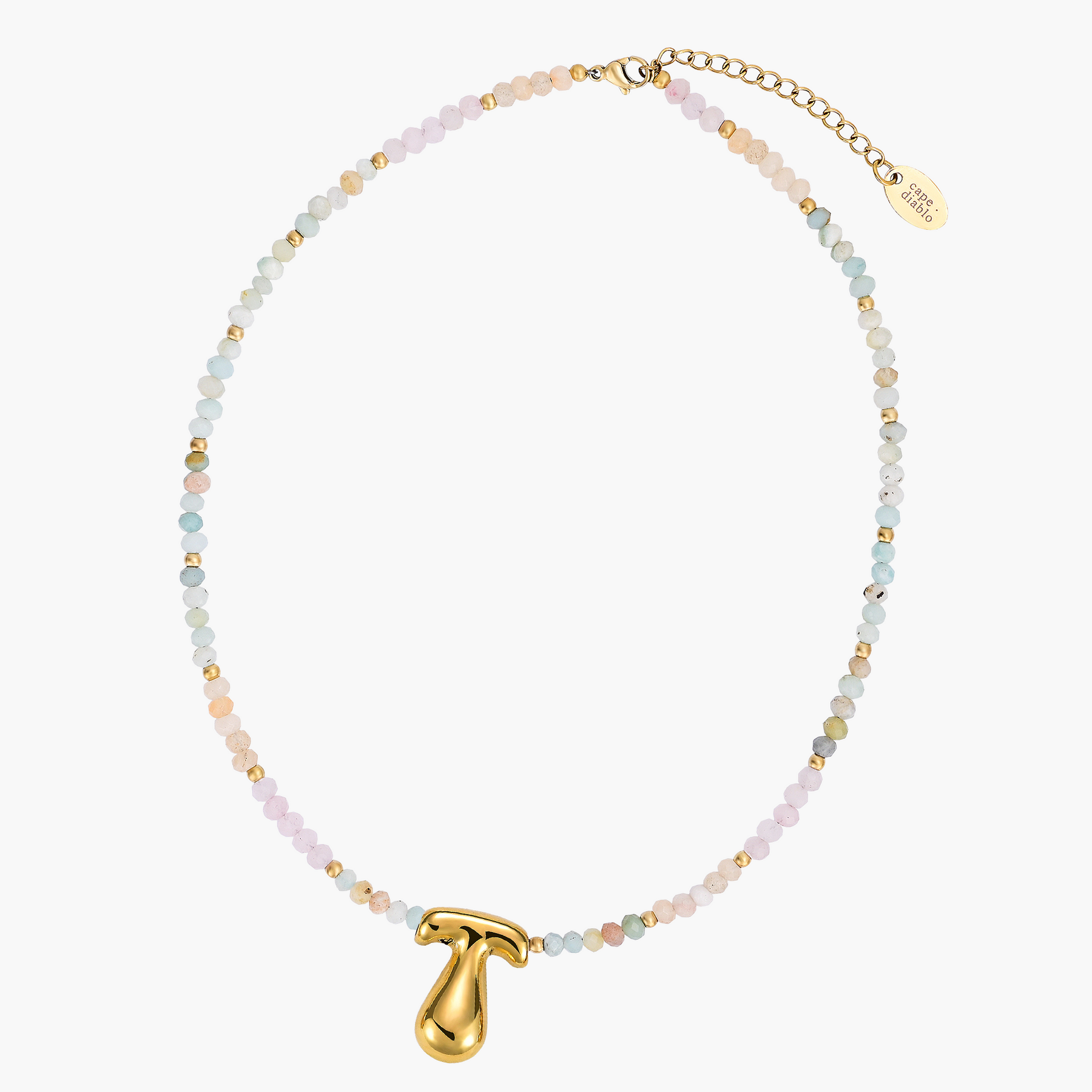 Collar Inicial Bubble Pastel