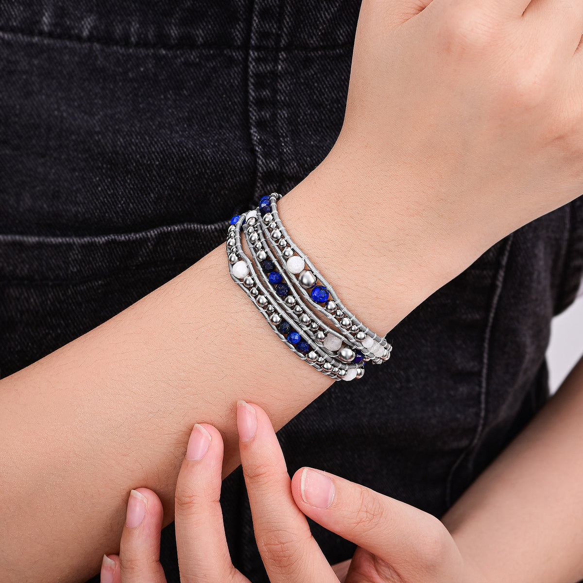 Pulsera envolvente de protección Celestial Lapis