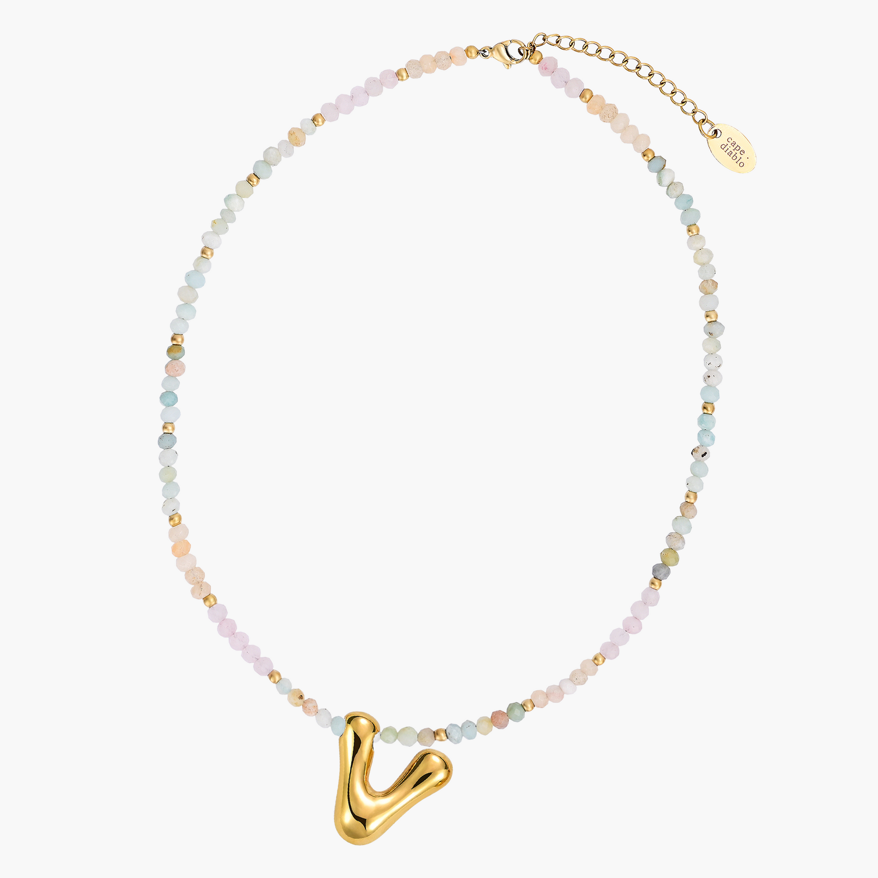 Collar Inicial Bubble Pastel