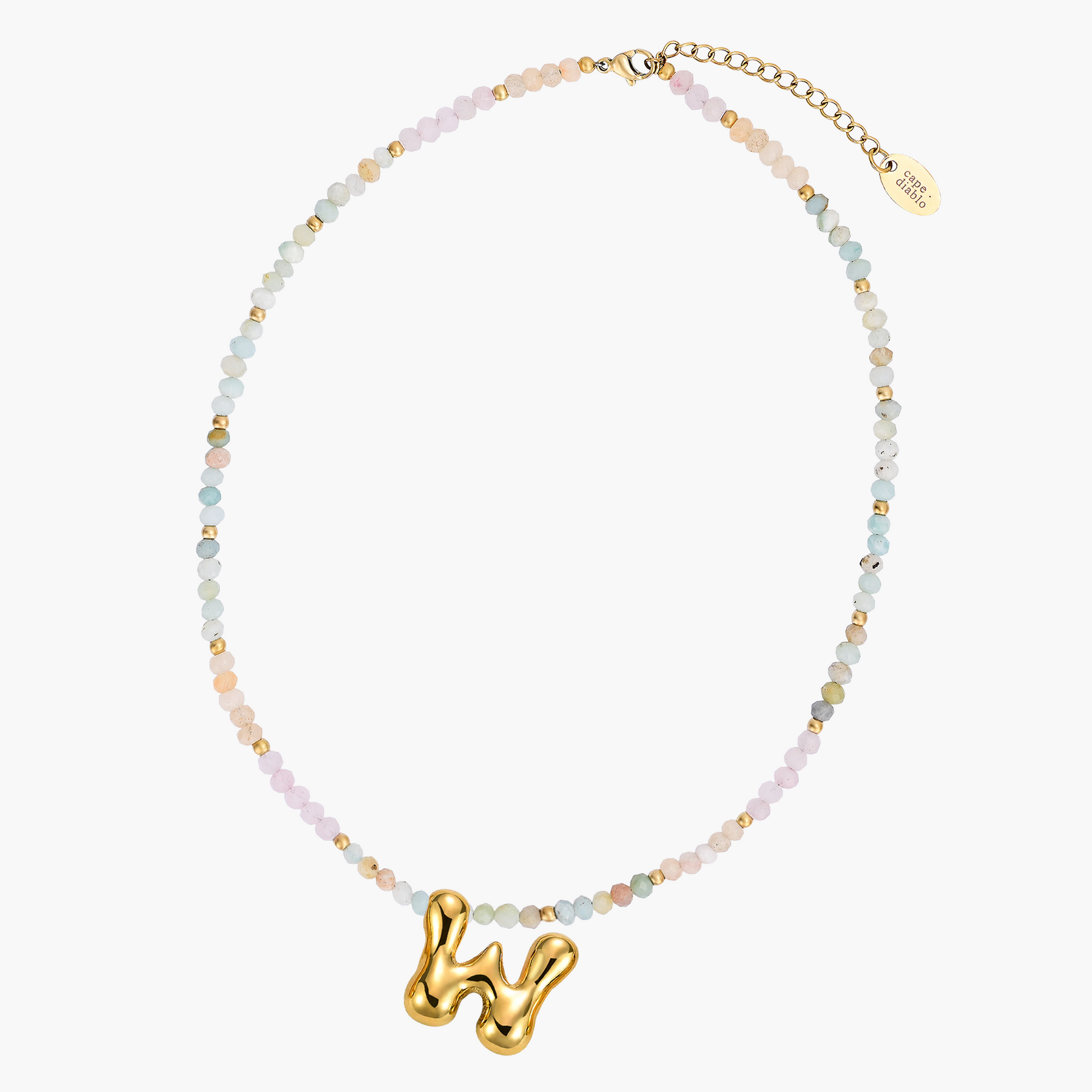 Collar Inicial Bubble Pastel
