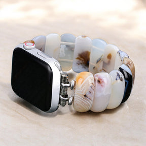 Correa elástica de ágata Ivory Dune para Apple Watch