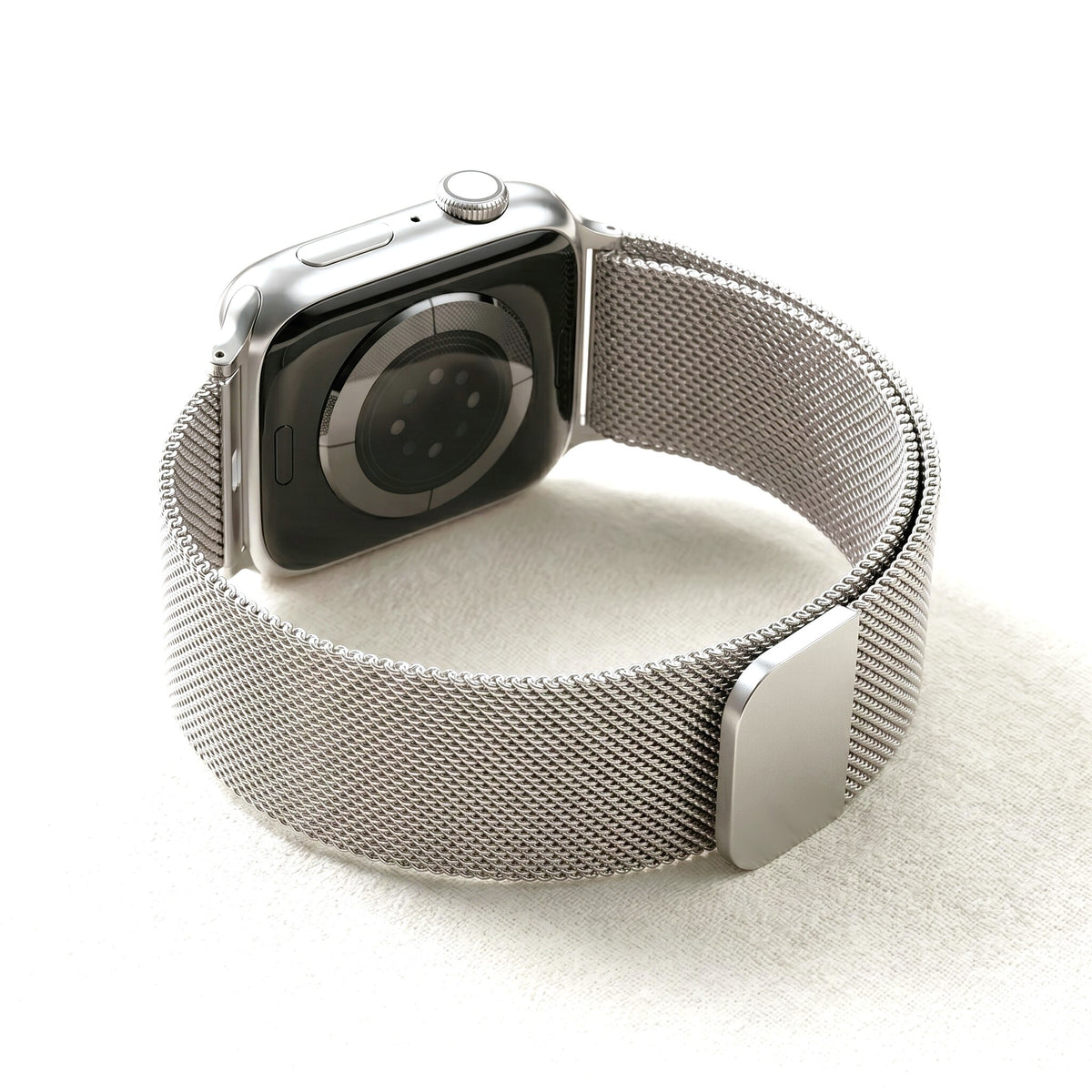 Correa de lujo para Apple Watch de acero platino