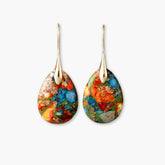 Pendientes de gota de esencia de jaspe