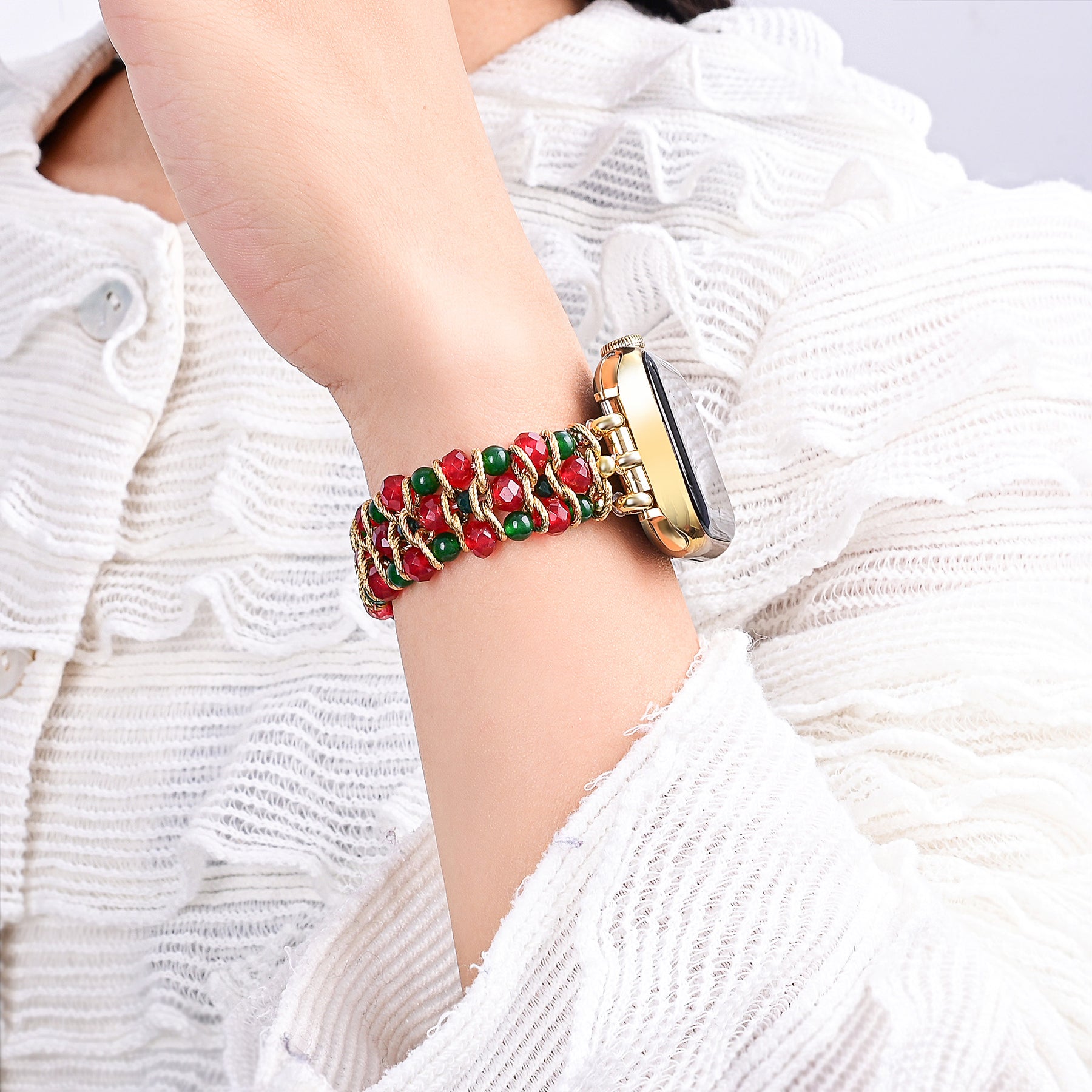 Correa elástica para Apple Watch con encanto navideño