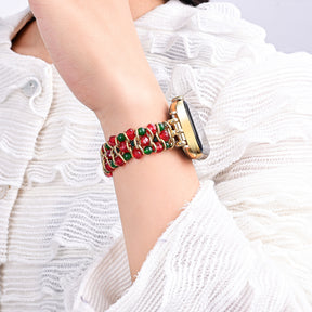 Correa elástica para Apple Watch con encanto navideño