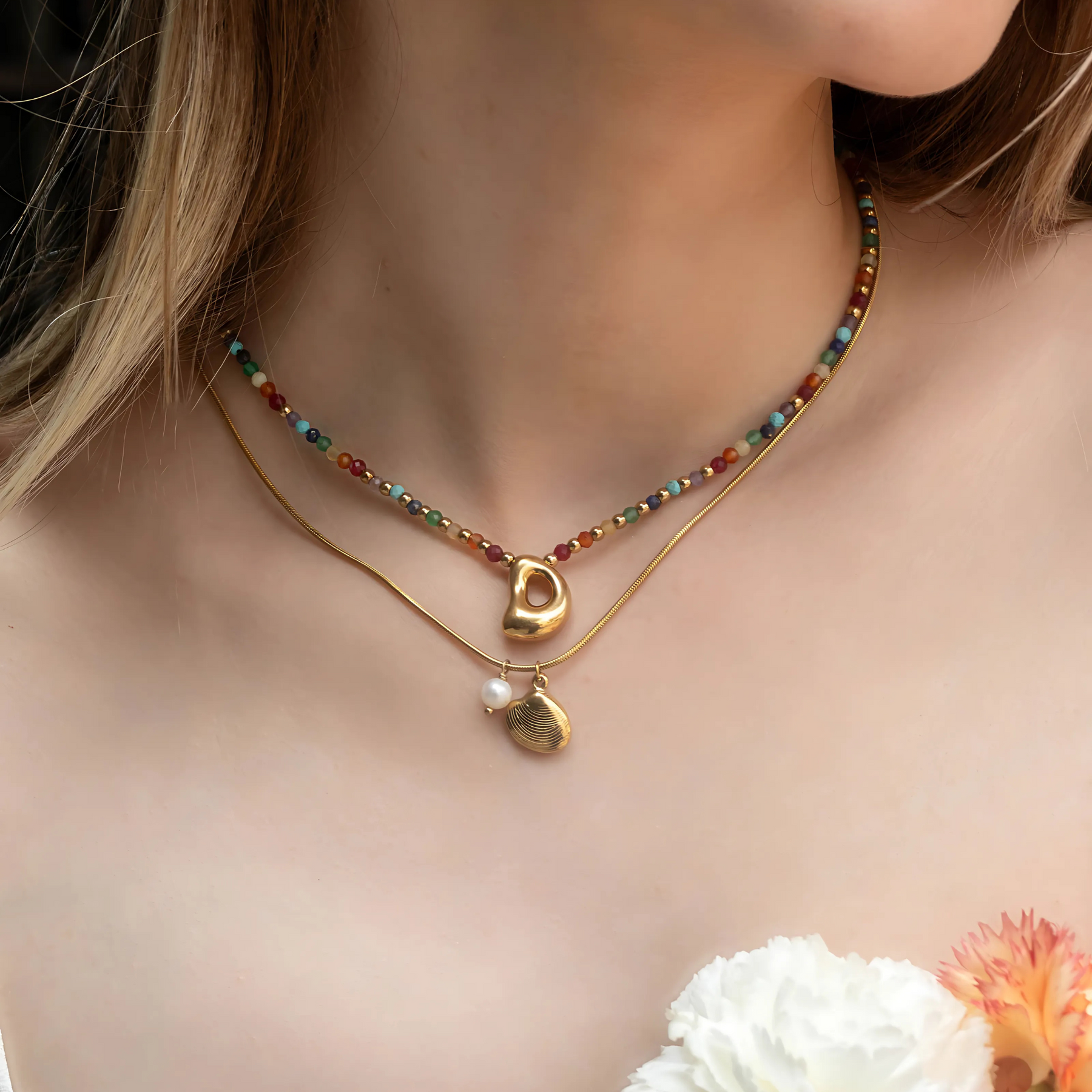Collar Inicial Bubble Pastel