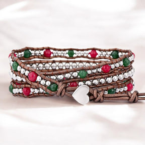 Pulsera envolvente navideña de país de las maravillas invernal