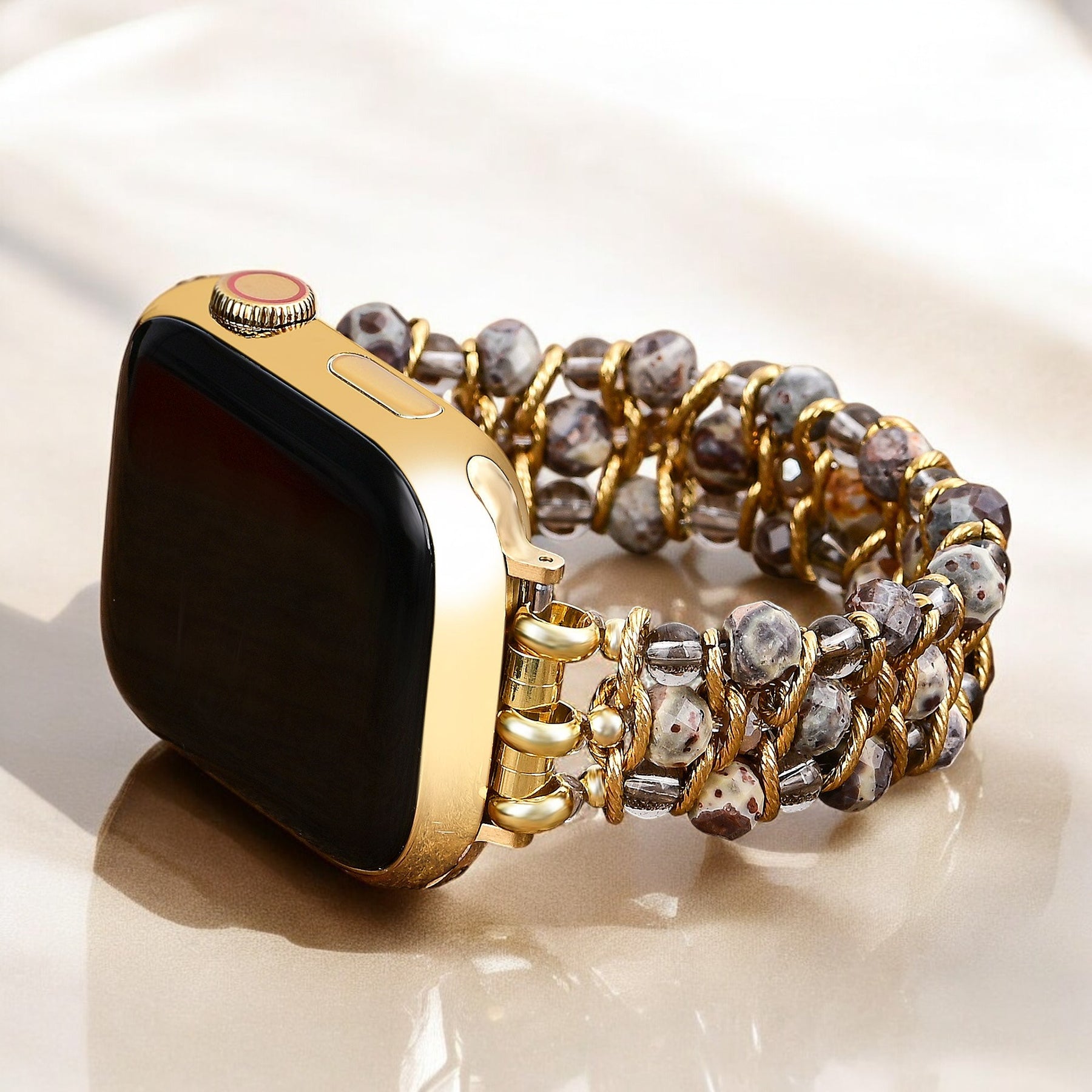 Correa elástica trenzada de jade exuberante para Apple Watch