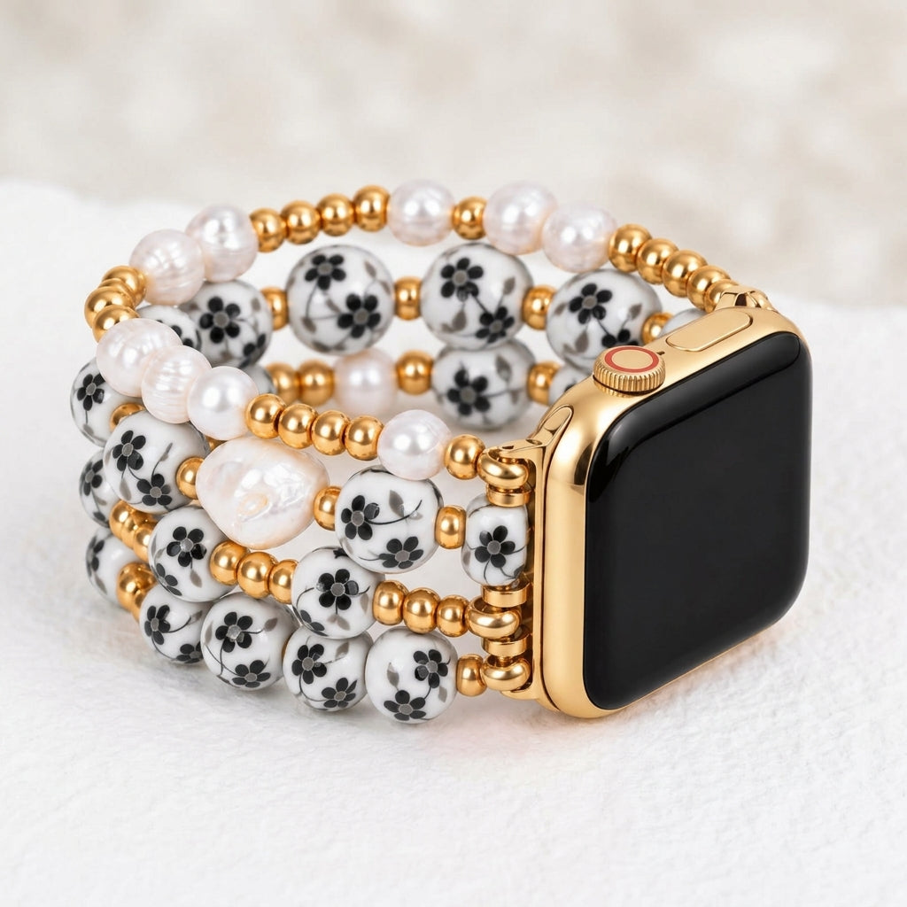 Correa para Apple Watch Midnight Bloom de Porcelain Garden