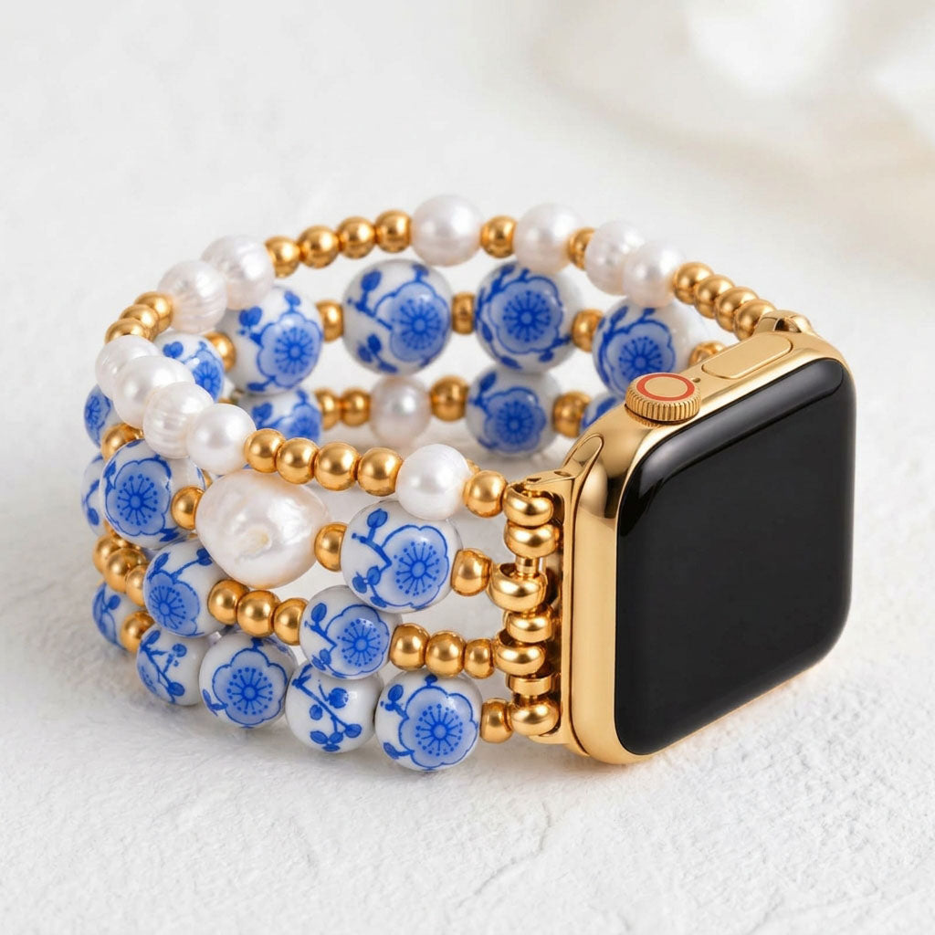 Correa para Apple Watch Blue Blossom de Porcelain Garden