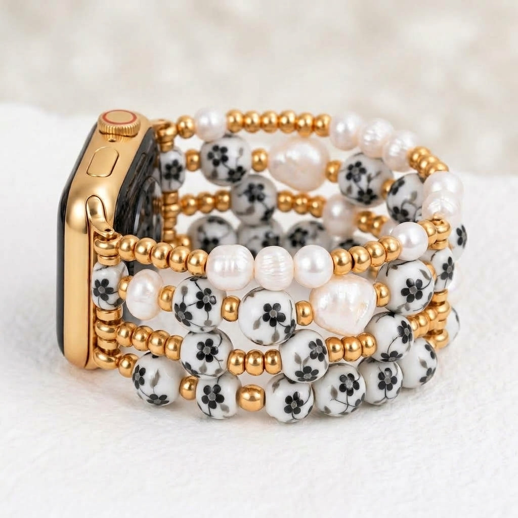 Correa para Apple Watch Midnight Bloom de Porcelain Garden