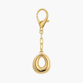 Llavero de letra inicial burbuja y charm para bolso
