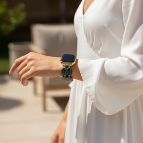 Correa de Apple Watch de musgo esmeralda y taxoita