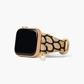 Correa de cuero Apple Watch con escamas de medianoche