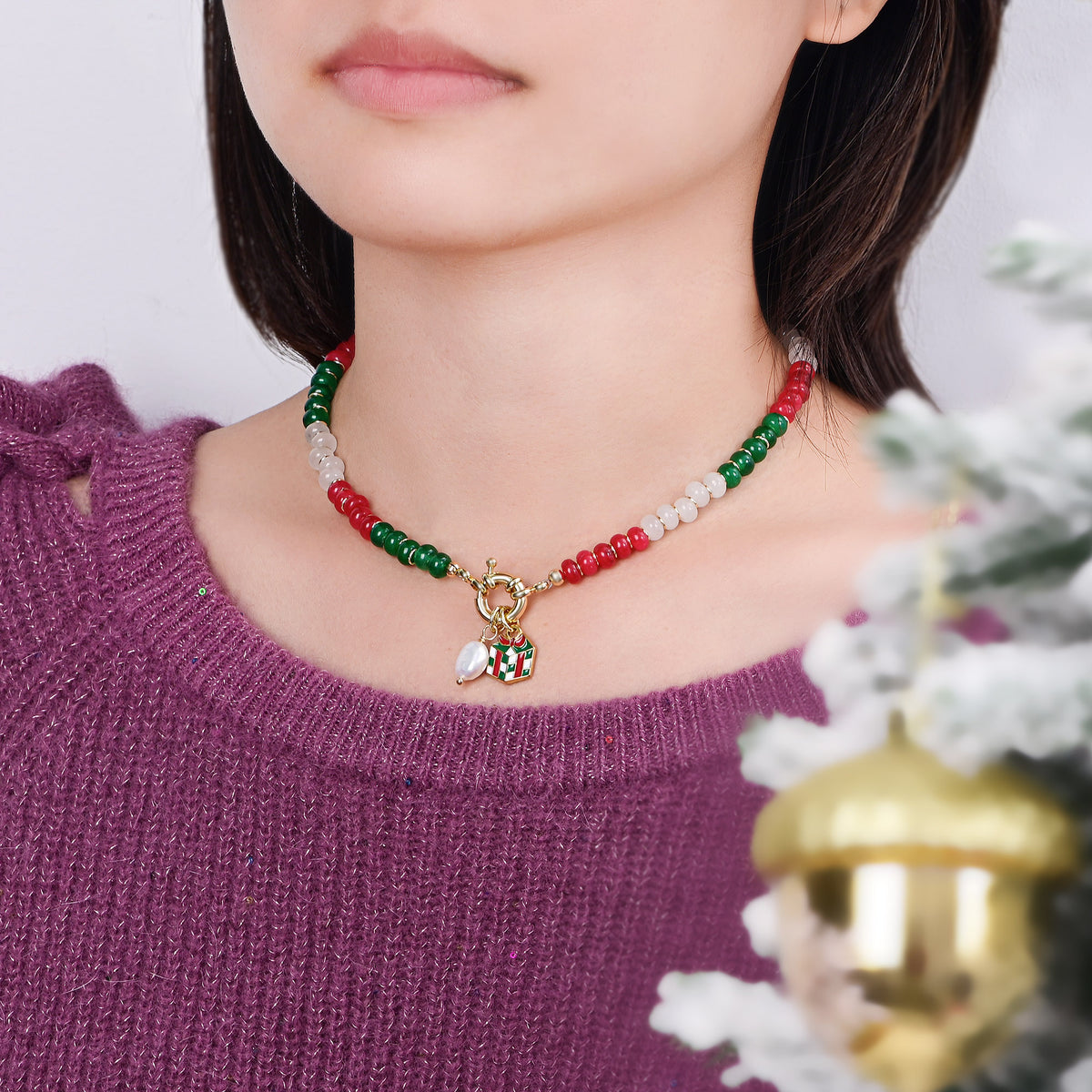Collar de perlas Winterberry