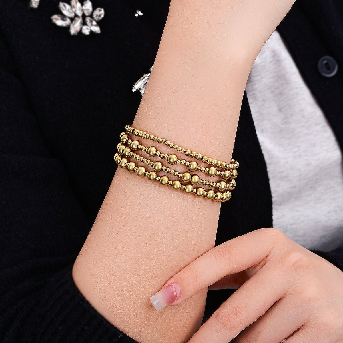 Conjunto de Pulseras Doradas Demure