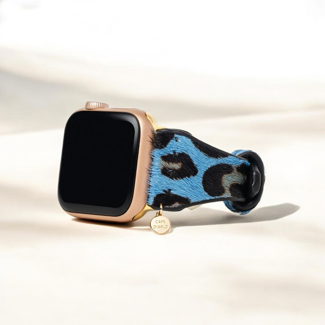 Correa de cuero Wild Azure para Apple Watch