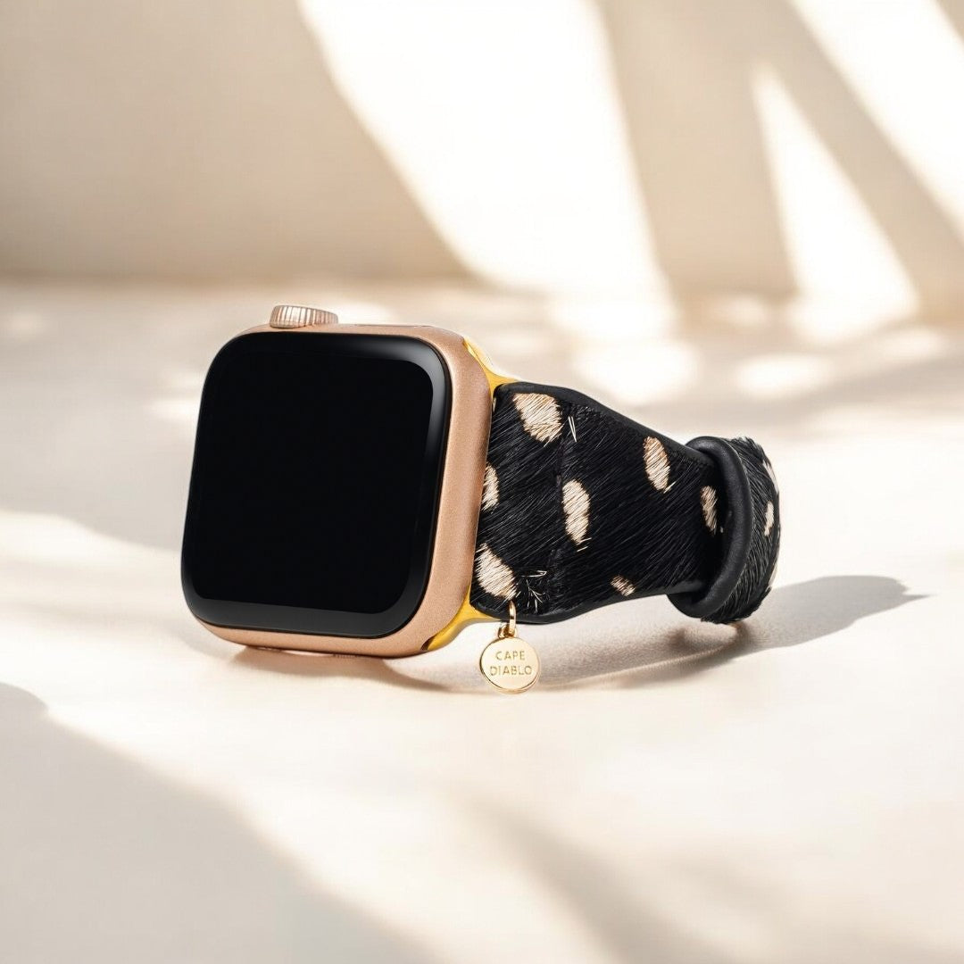 Correa de cuero Safari monocromo para Apple Watch