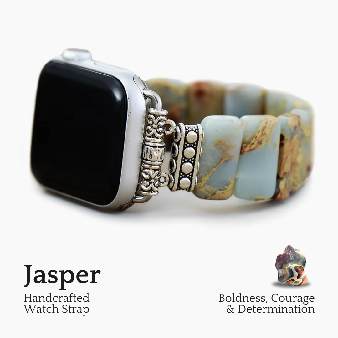 Correa elástica de jaspe tibetano de la Tierra para Apple Watch