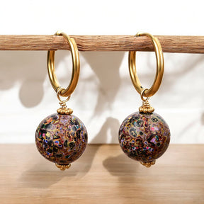 Pendientes de aro Cosmic Bloom Speckle Orb