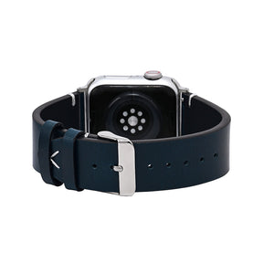 Correa de cuero azul para Apple Watch para hombre